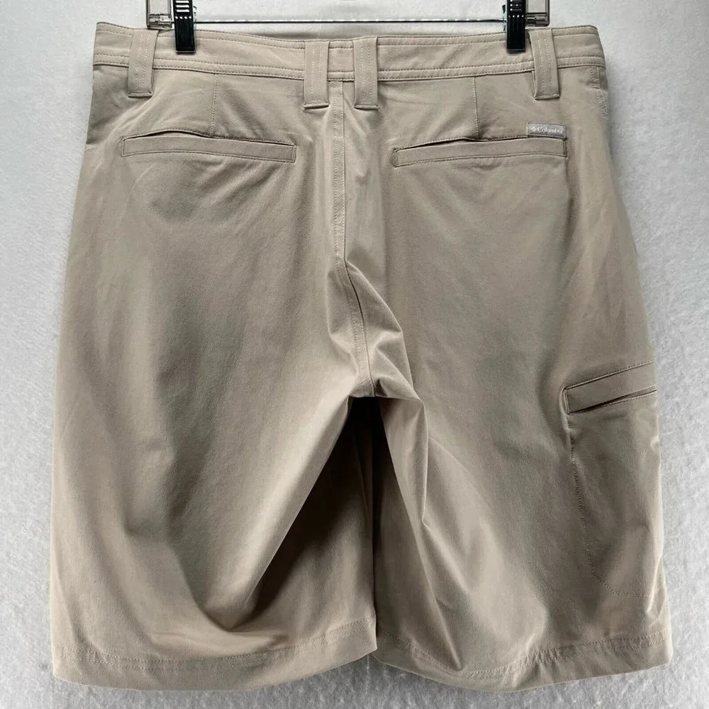Columbia Shorts Mens 34Wx10L Regular Fit Cargo Performance Stretch Walking Beige - Picture 2 of 12